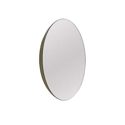 Lg. Round Nickel Mirror 30"Dia -ST - Nickel - Gold