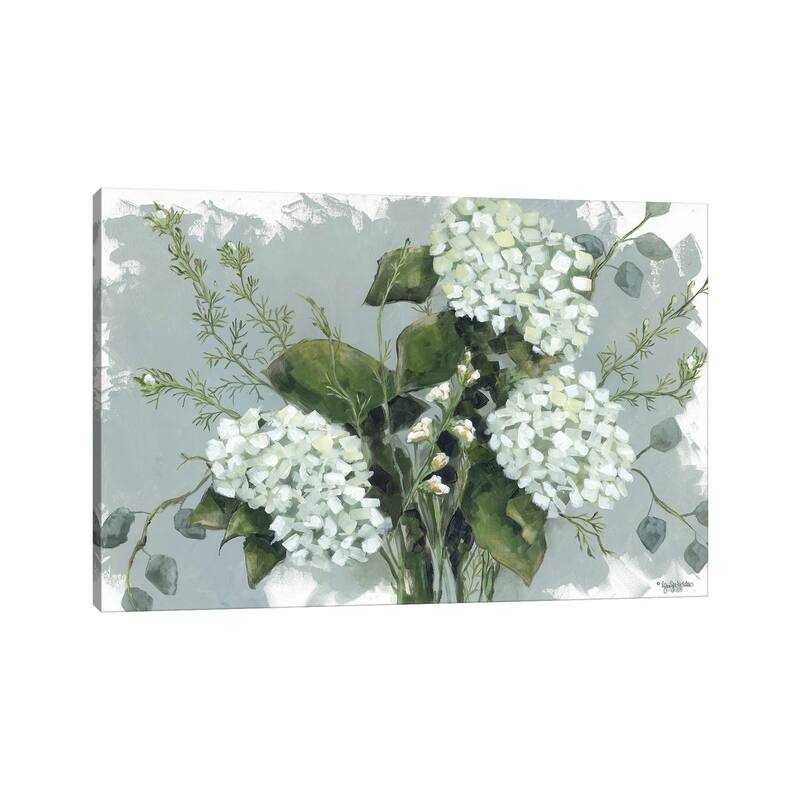 iCanvas "Hydrangeas In White" by Jennifer Holden Canvas Print
