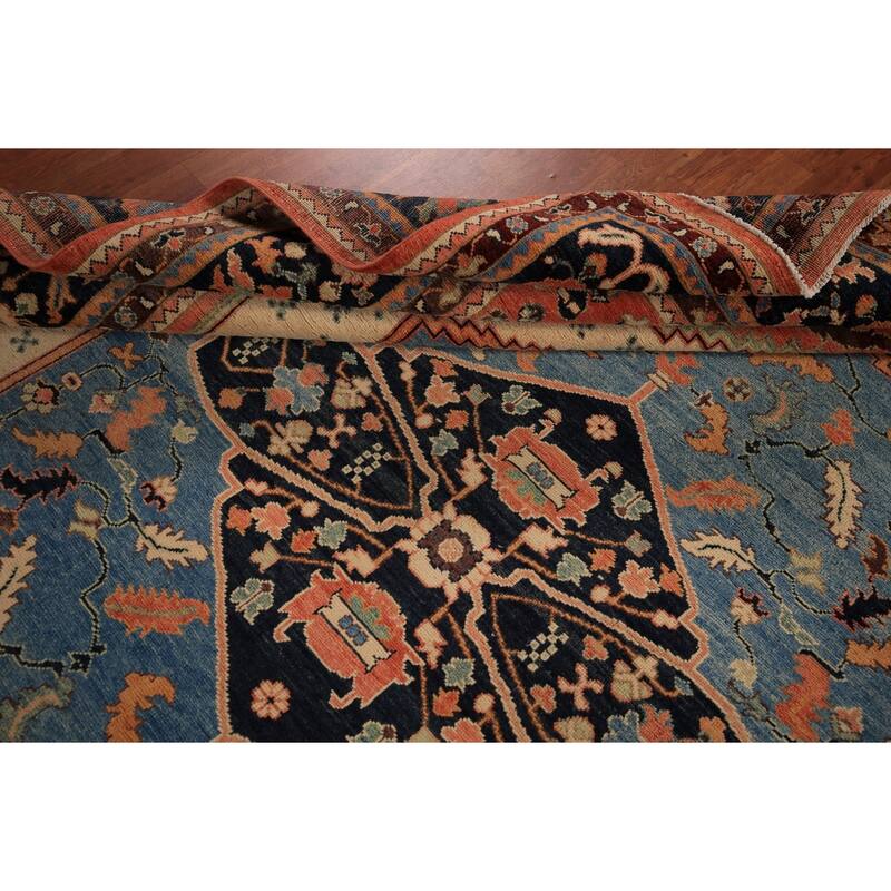 Vegetable Dye Sultanabad Oriental Area Rug Handmade Wool Carpet - 8'3" x 9'7"