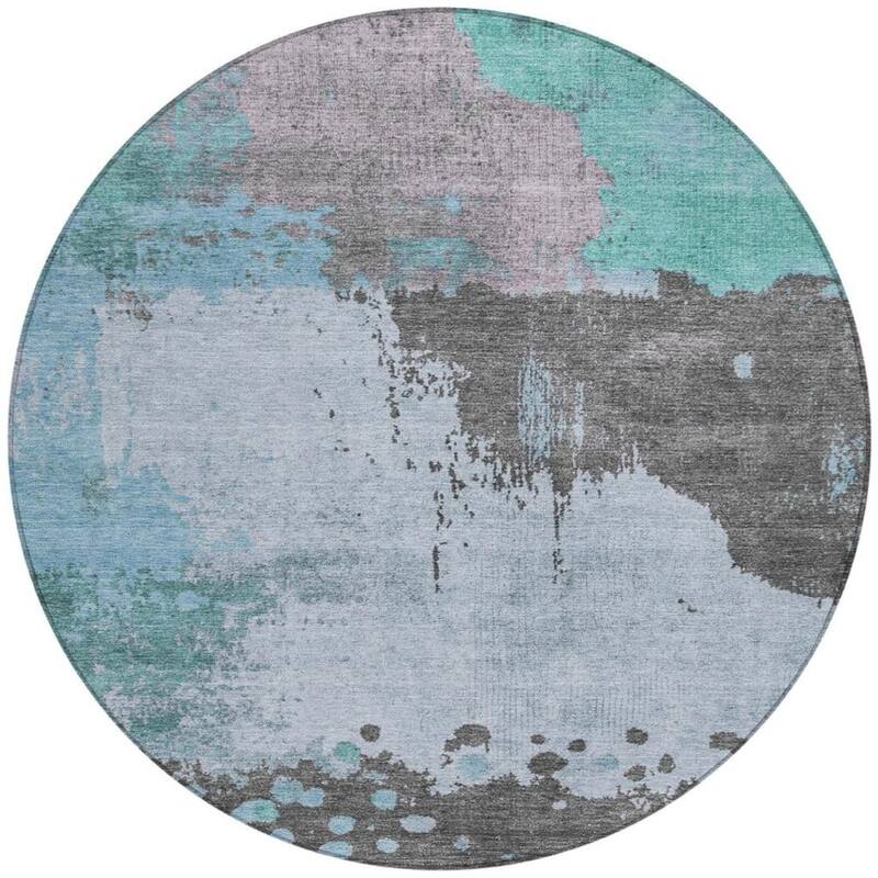 HomeRoots Abstract Transitional Rectangle Outdoor Rug