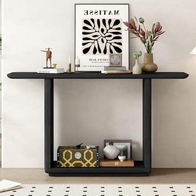 Minimalist 60" Console Table with Bottom Shelf for Stylish Living Spaces