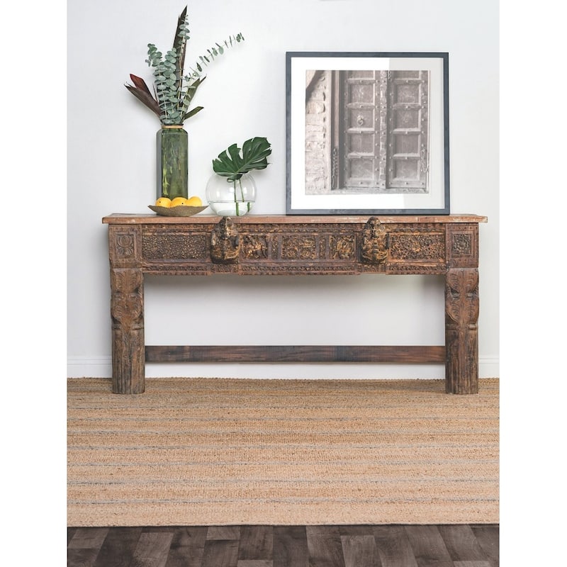 Barcelona Handwoven Area Rug by Kosas Home - 8'x10' - Natural/Grey