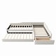 preview thumbnail 20 of 40, 3-in-1 Daybed L-shape Corner Sofa Bed with Pull-out Drawer and Trundle Bed, Linen Upholstered Bed Twin Size Sleeper Couch Bed