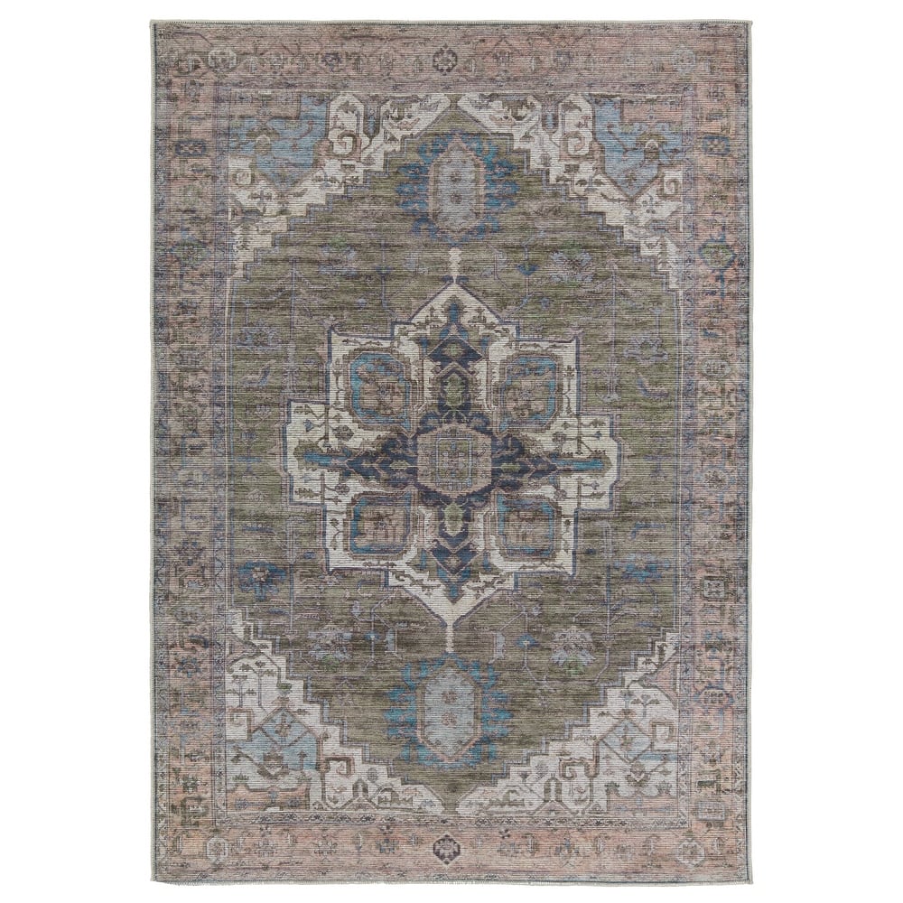 Chaplin Machine Washable Medallion Area Rug