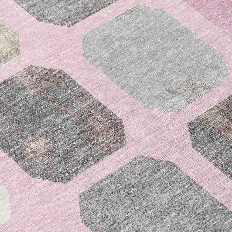 Machine Washable Indoor/Outdoor Casual Contemporary Chantille Rug
