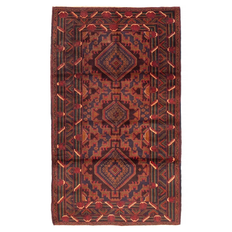 Teimani Brown Rug 3'8" x 6'1" - 3'8 x 6'1 - Brown - 3'8 x 6'1