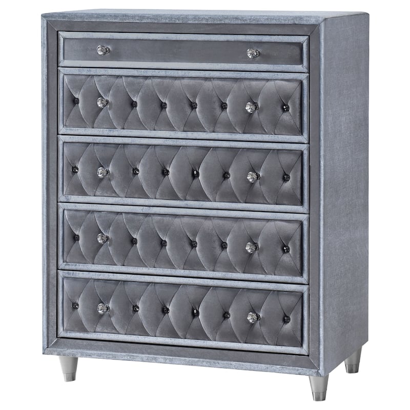 Antonella Modern Classic 5-drawer Upholstered Bedroom Chest