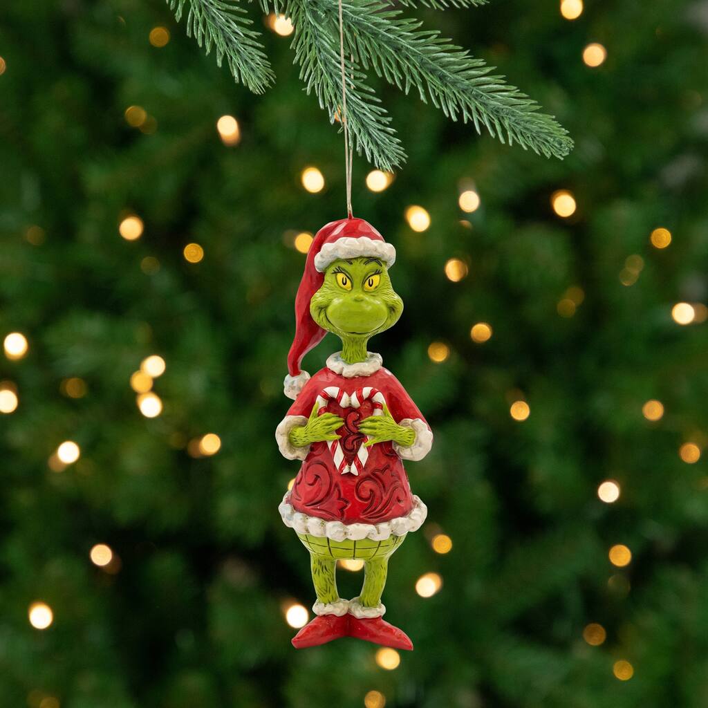 Dept 56 Grinch Holding Candy Cane Christmas Ornament
