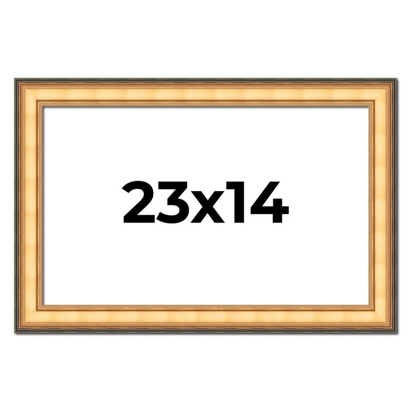 23x14 Frame Gold Plein Aire Solid Wood Picture Frame Width 2 Inches |