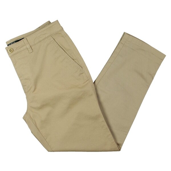 women's mid rise khaki pants