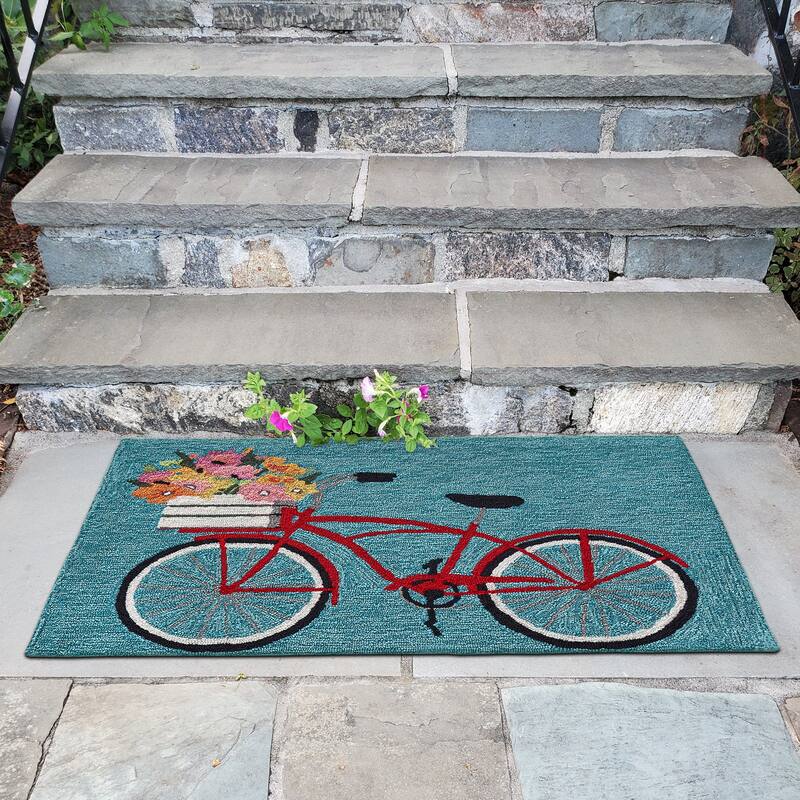 Liora Manne Frontporch Bike Ride Indoor/Outdoor Rug - 2'6" x 4'