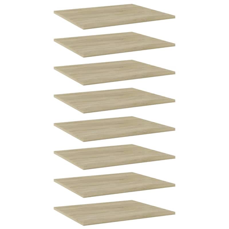 vidaXL Bookshelf Boards 8 pcs Sonoma Oak 23.6"x19.7"x0.6" Chipboard