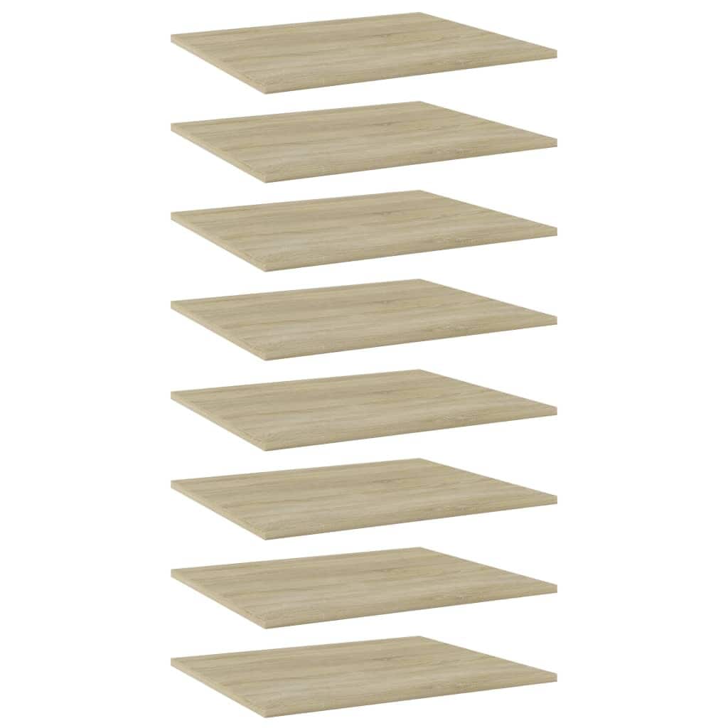 vidaXL Bookshelf Boards 8 pcs Sonoma Oak 23.6"x19.7"x0.6" Chipboard