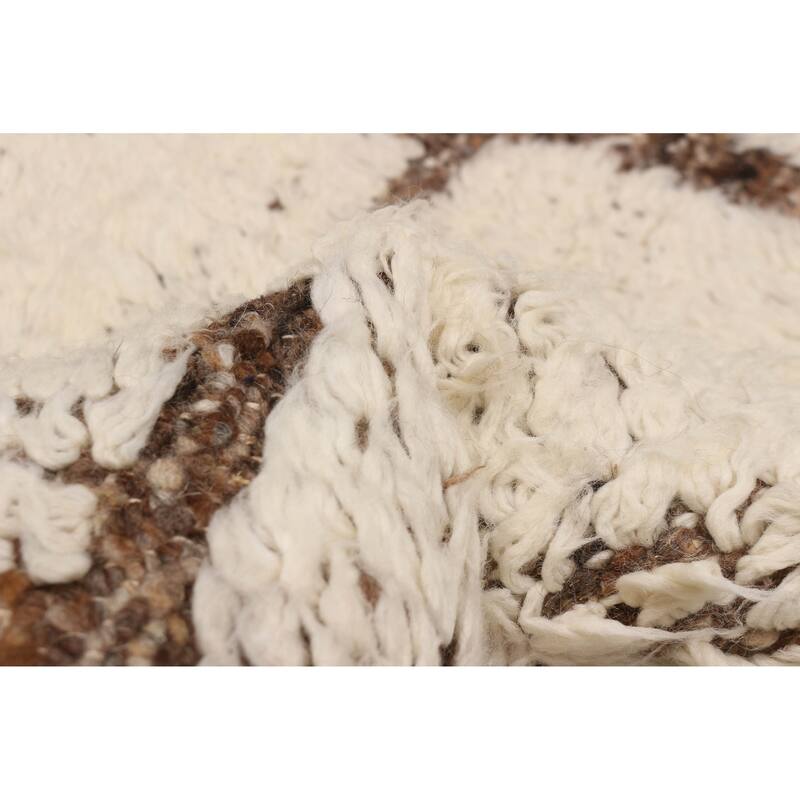 ECARPETGALLERY Hand-knotted Tangier Cream Wool Rug - 4'4 x 6'0