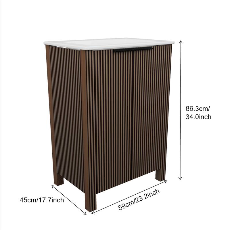 24" Modern Floor Stand Bathroom Vanity Combo