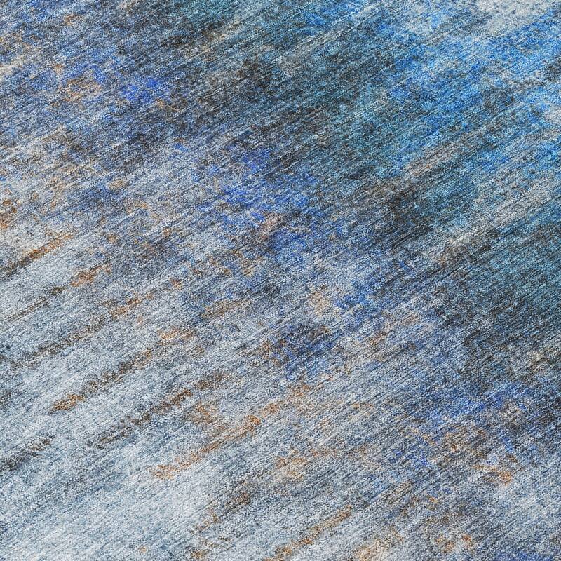 Machine Washable Indoor/ Outdoor Contemporary Ombre Chantille Rug