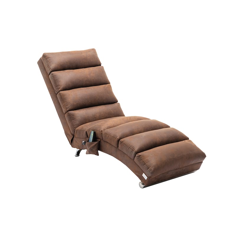 Linen Massage Chaise Lounge Indoor with Remote Control,Ergonomic Electric Massage Long Lounger with 5 Modes for Office