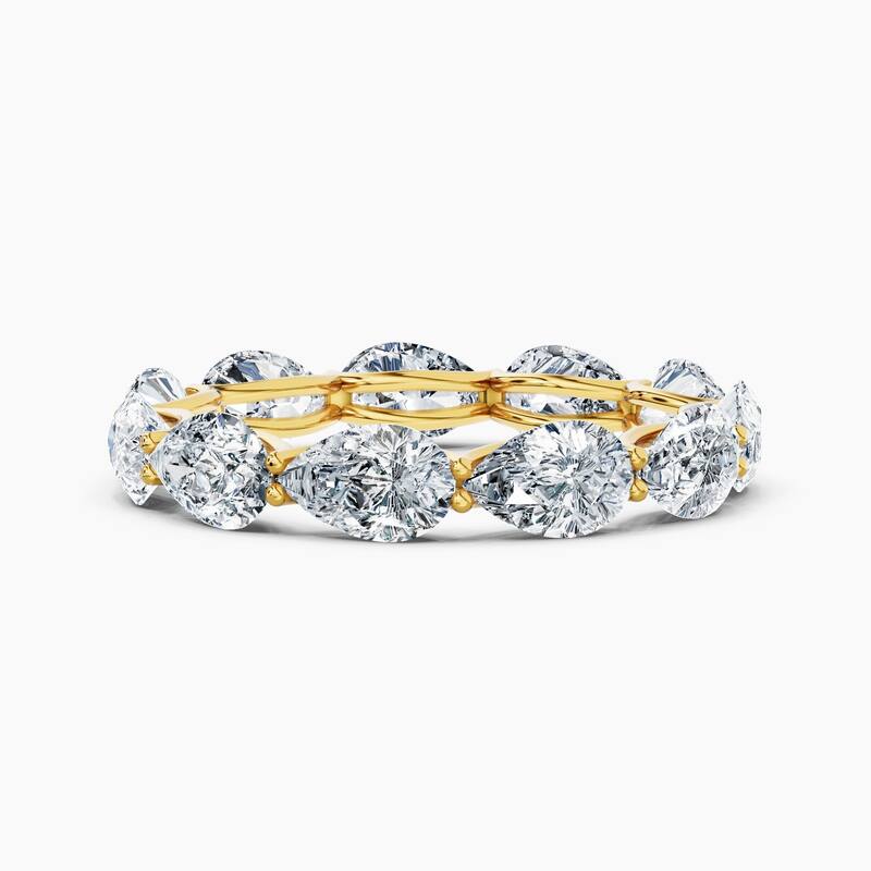 Auriya 14k Gold Pear East-West Lab Grown Diamond Eternity Band 1.70 - 6.75 ct. tw. (F-G, VS) - 4.40 ct. wt. - 6 - Yellow