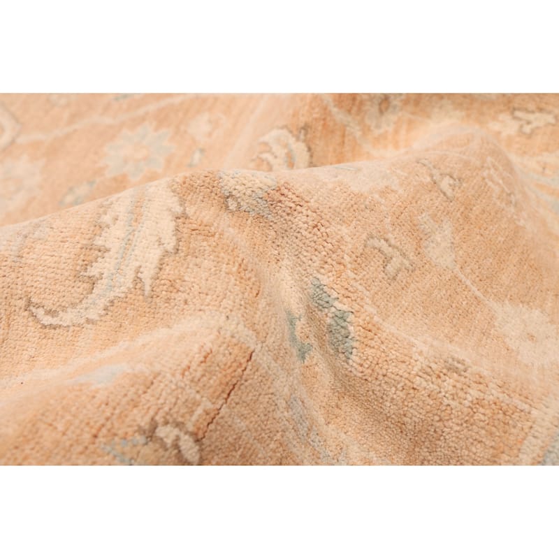 ECARPETGALLERY Hand-knotted Peshawar Oushak Brown Wool Rug - 8'11 x 11'8