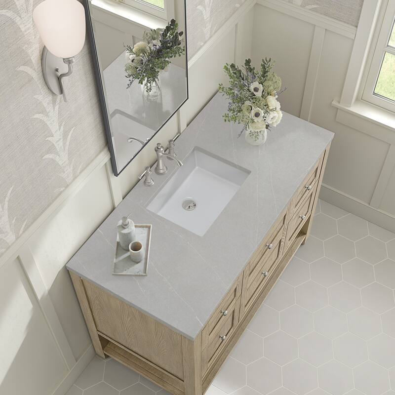 James Martin Vanities Breckenridge 48" Single Vanity, Whitewashed Oak