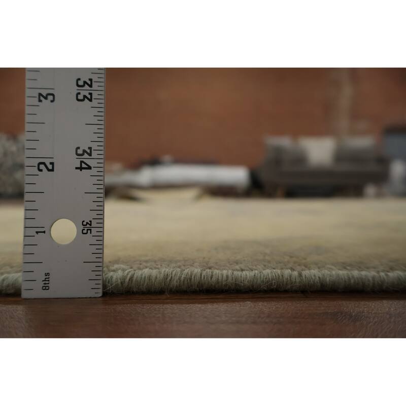 Hand Knotted Oriental 100% Wool Carpet Transitional Floral Greys & Charcoal Khotan Area Rug - 9' 9'' X 8' 3''