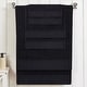 preview thumbnail 42 of 69, Superior Wisteria Cotton Floral Jacquard 6 Piece Bathroom Towel Set 6-Piece - Black/Black