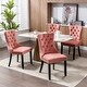 preview thumbnail 16 of 16, High-end Tufted Solid Wood Contemporary Velvet Upholstered Dining Chair with Wood Legs Nailhead Trim 2-Pcs Set,