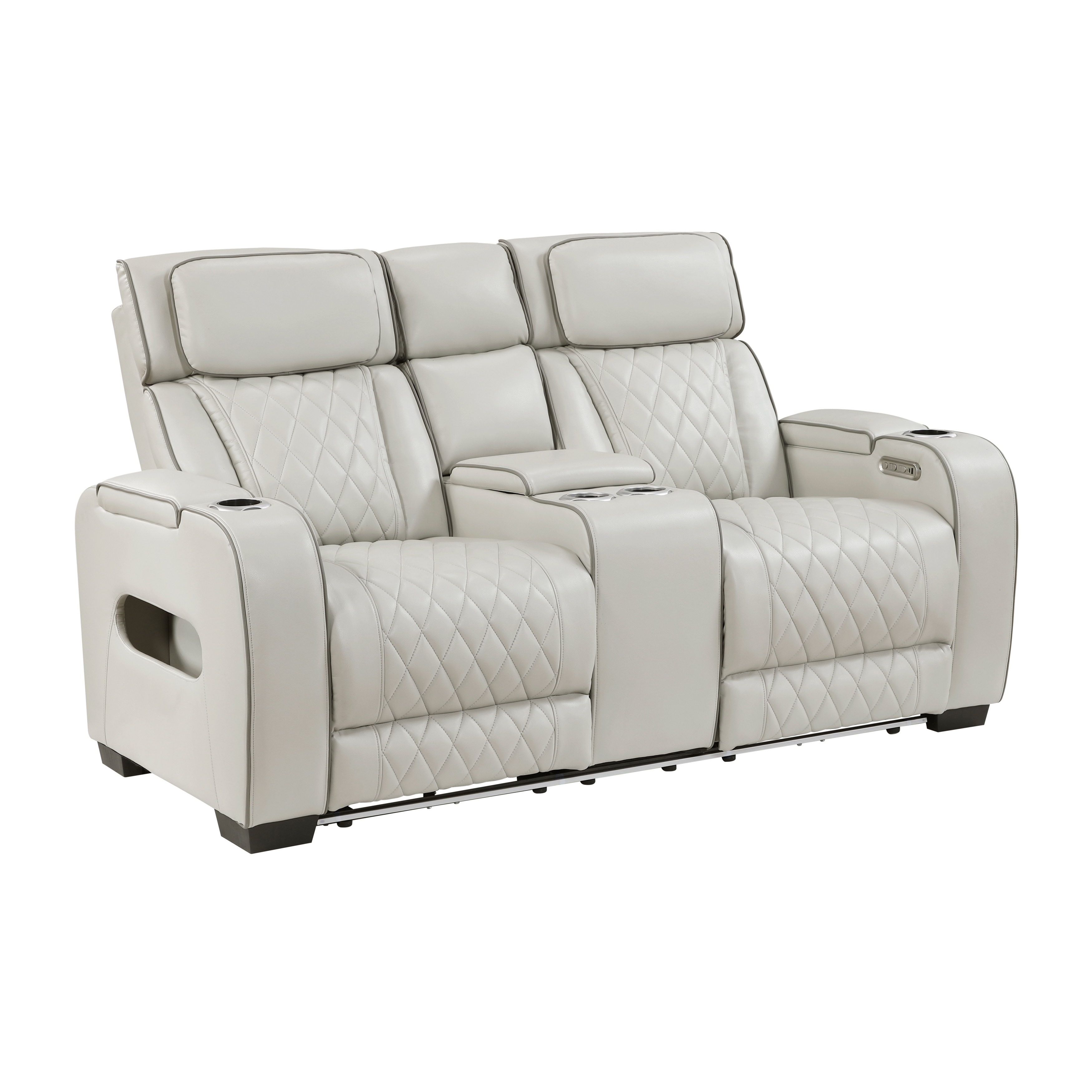 Luminate 73.5" Faux Leather Power Double Reclining Loveseat - Storage
