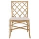 preview thumbnail 3 of 12, SAFAVIEH Haru Rattan Dining Chair Set of 2, Fully Assembled - 23"W x 19"D x 37"H