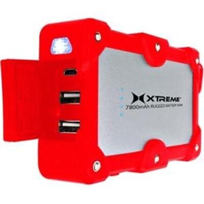 Xtreme Cables Xbb8-0109-Red 7800Mah Dual Port Weatherproof Power Bank