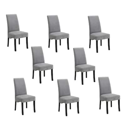 Ferrelo Grey and Black Upholstery Dining Chairs (Set of 8)