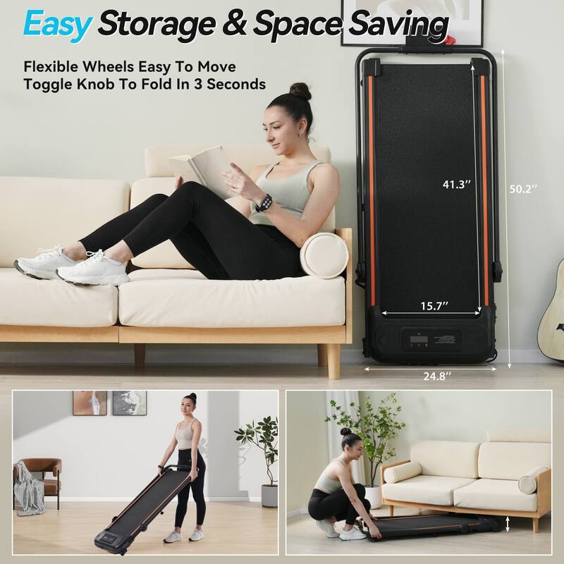Harper&Bright Designs NEW Folding 2.5HP Walking Treadmill