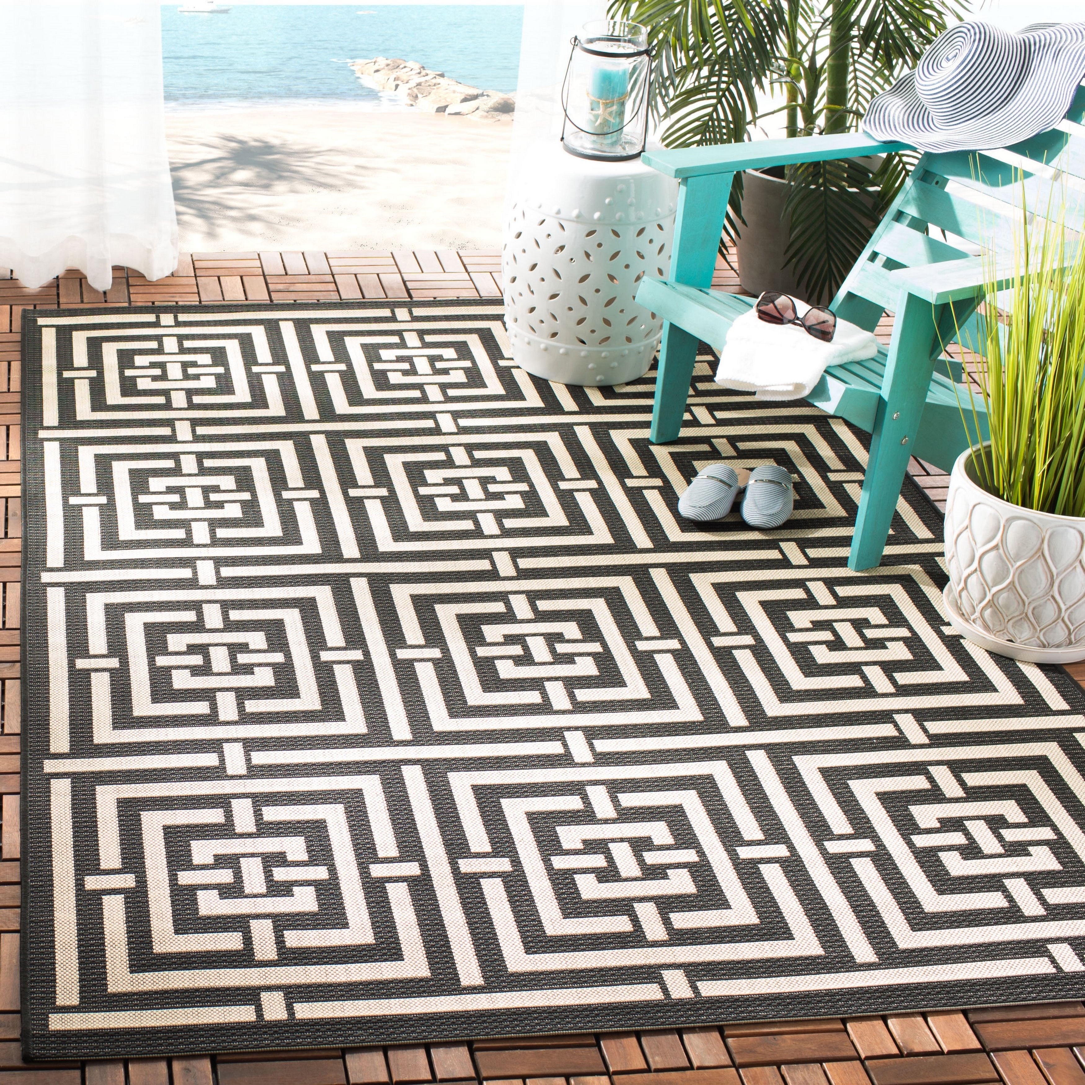 Safavieh Courtyard Ginger Indoor Outdoor Rug On Sale Overstock 6680127