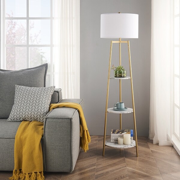 Bed bath and beyond floor lamp new arrivals with shelves