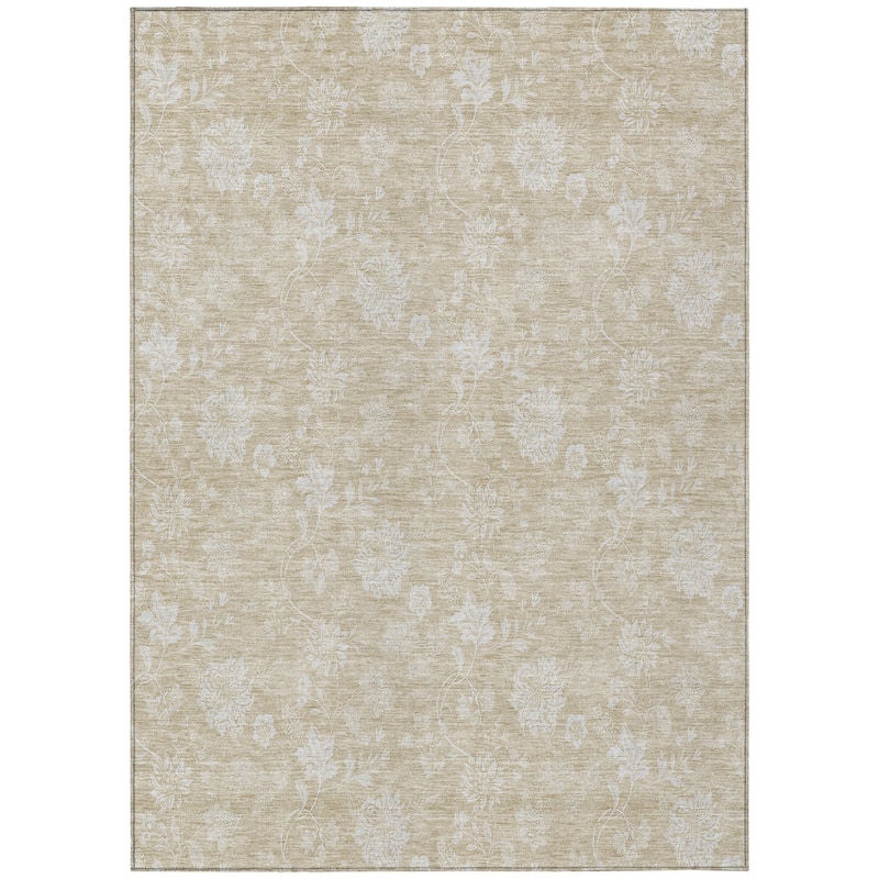 HomeRoots Floral Transitional Rectangle Outdoor Rug