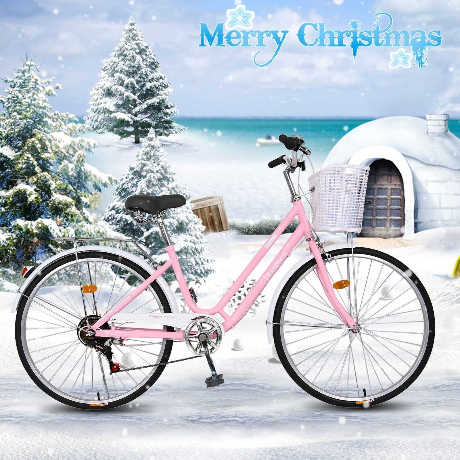 26 Inch Classic Bicycle Retro Bicycle Beach Cruiser Bicycle