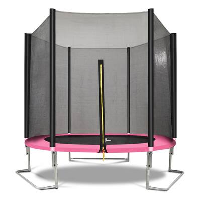8FT Garden & Outdoor Trampoline Outer Net-Pink and Black