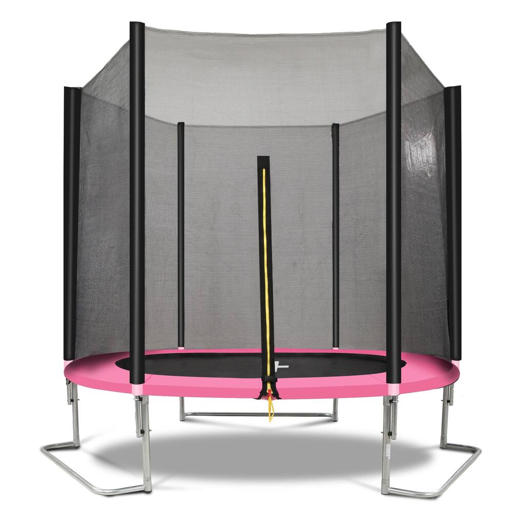 8FT Garden & Outdoor Trampoline Outer Net-Pink and Black