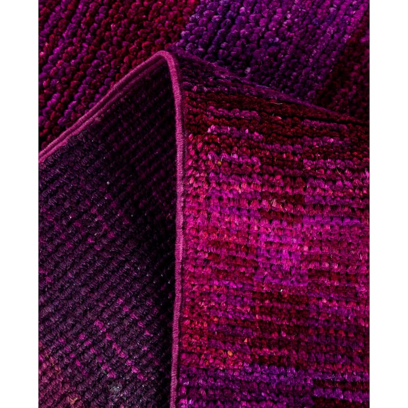 Overdyed One-of-a-Kind Hand-Knotted Area Rug - Purple - 4' 1" x 6' 6"