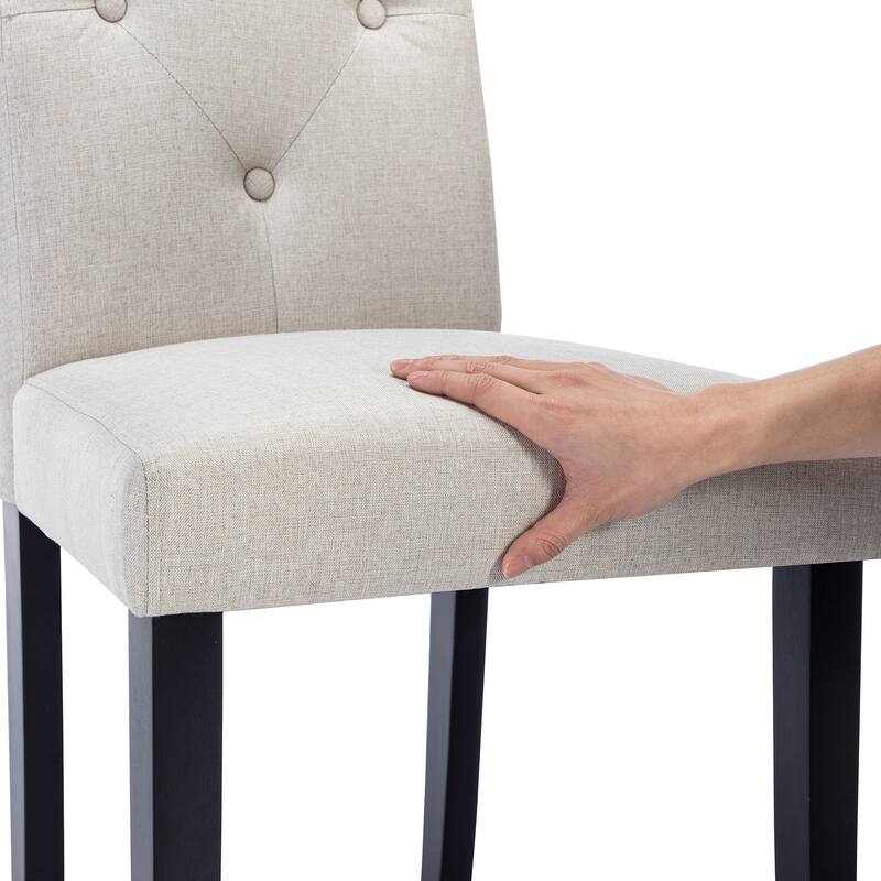 Javlergo Upholstered Dining Chairs Set of 4, Fabric or Faux Leather Dining Room Chair with Metal Legs