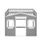 preview thumbnail 83 of 112, Solid Wood House Loft Bed with Ladder for Kids