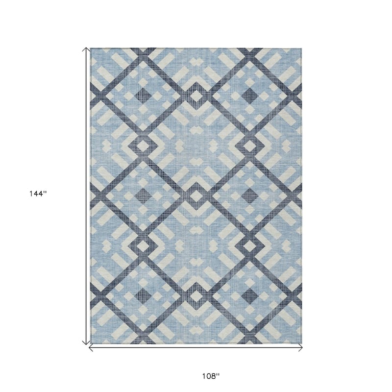 HomeRoots Geometric Transitional Rectangle Outdoor Rug