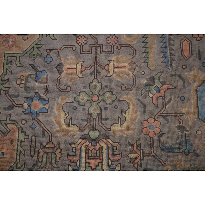 Gray Tabriz Persian Vintage Rug Hand-Knotted Wool Carpet - 8'0"x 10'10"
