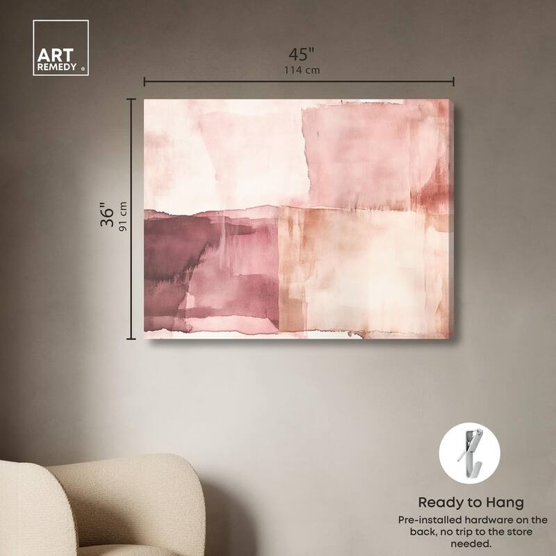 Faded Crimson II Canvas by Art Remedy, Gallery Wrapped