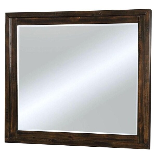 46 Inch Transitional Style Wooden Frame Mirror, Dark Brown - Overstock ...