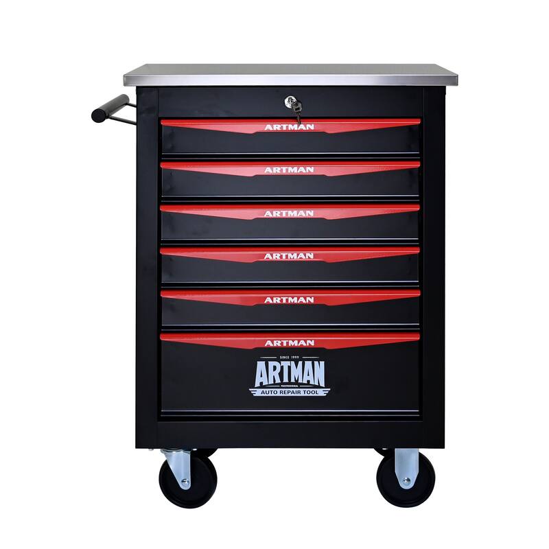 4/5/6/7 Metal Drawers Tool Cart with Wheels for Garage Workshop