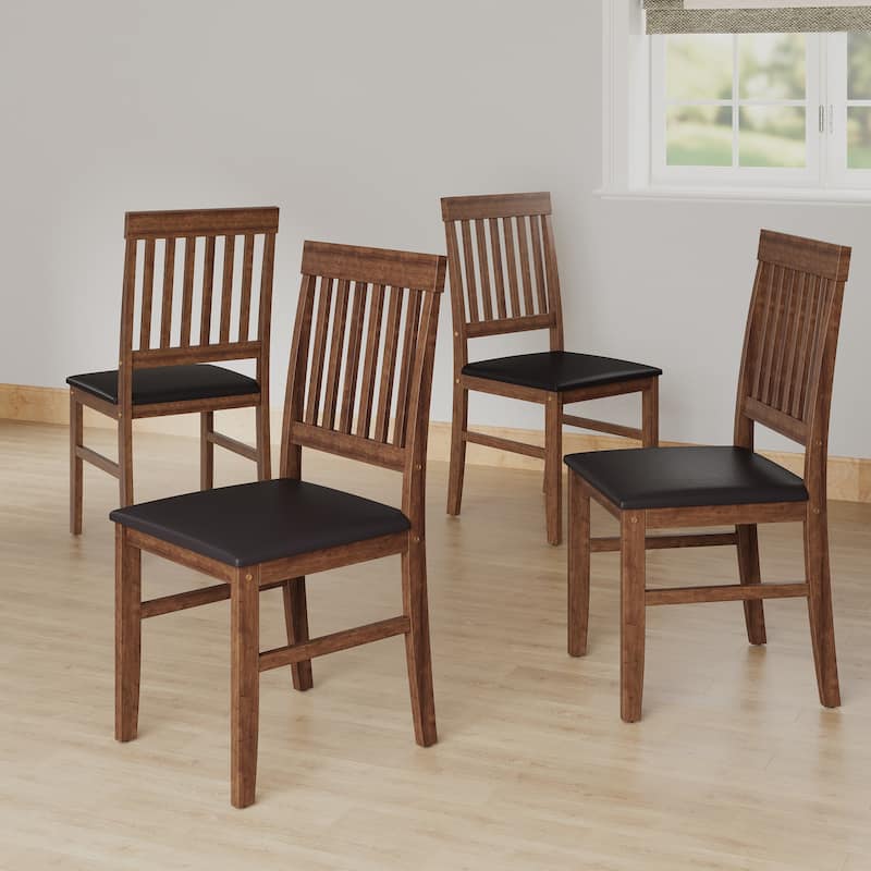 Rubber Wood Dining Chairs Set of 4
