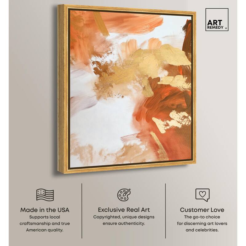 Golden Bronze Ripple II Canvas by Art Remedy