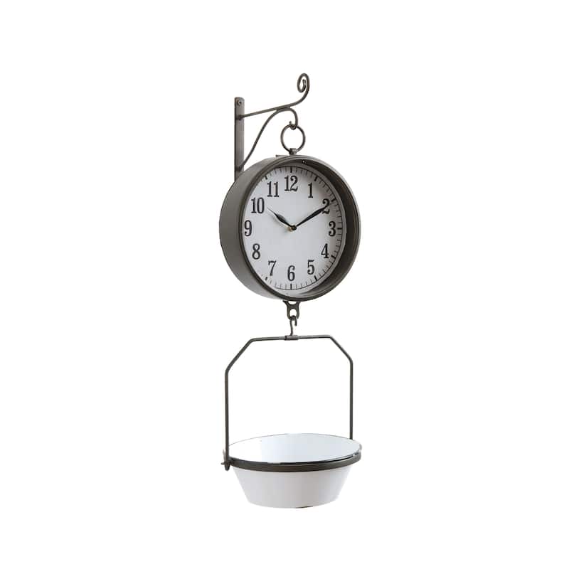 White Decorative Reproduction Scale Wall Clock