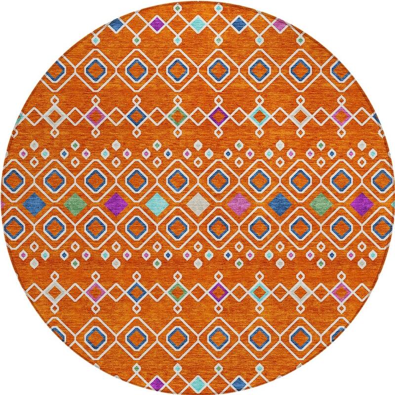 HomeRoots Geometric Modern Rectangle Outdoor Rug